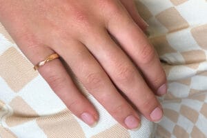 rose gold band with twist