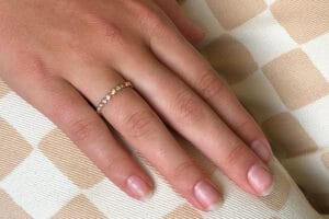 Rose gold pebble ring