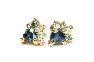 18ct gold with sapphires and diamonds