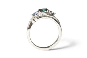 sapphire, spinel 18ct gold