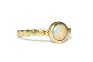 Fairtrade Gold with opal Zoe Pook Jewellery