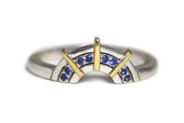 18ct gold blue sapphires