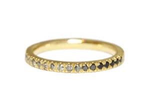 18ct yellow gold black and white