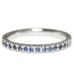 Ombre ring with blue and white sapphires