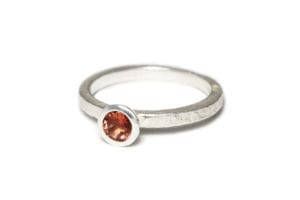 Tourmaline in white gold
