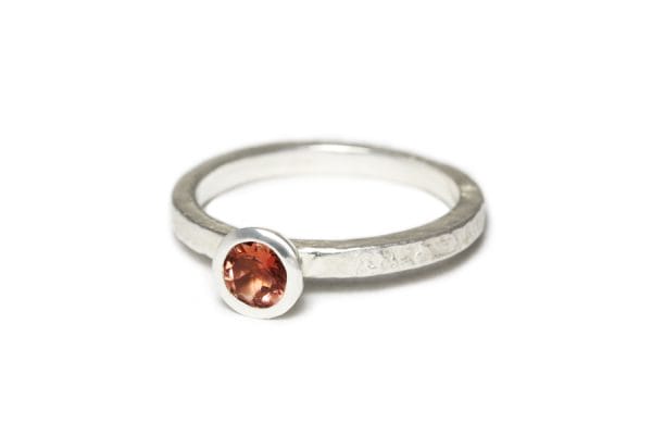 Tourmaline in white gold