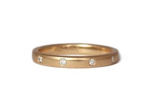 18ct rose gold with diamonds