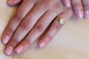 salt and pepper diamond in yellow gold