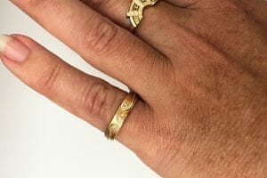 Fern gold diamond ring