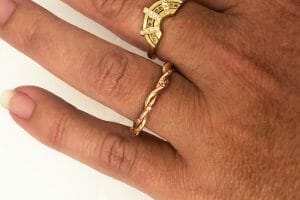 rose gold twist diamonds