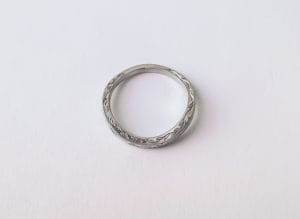 18ct Ethical White Gold Wedding Band with Bespoke Engraving