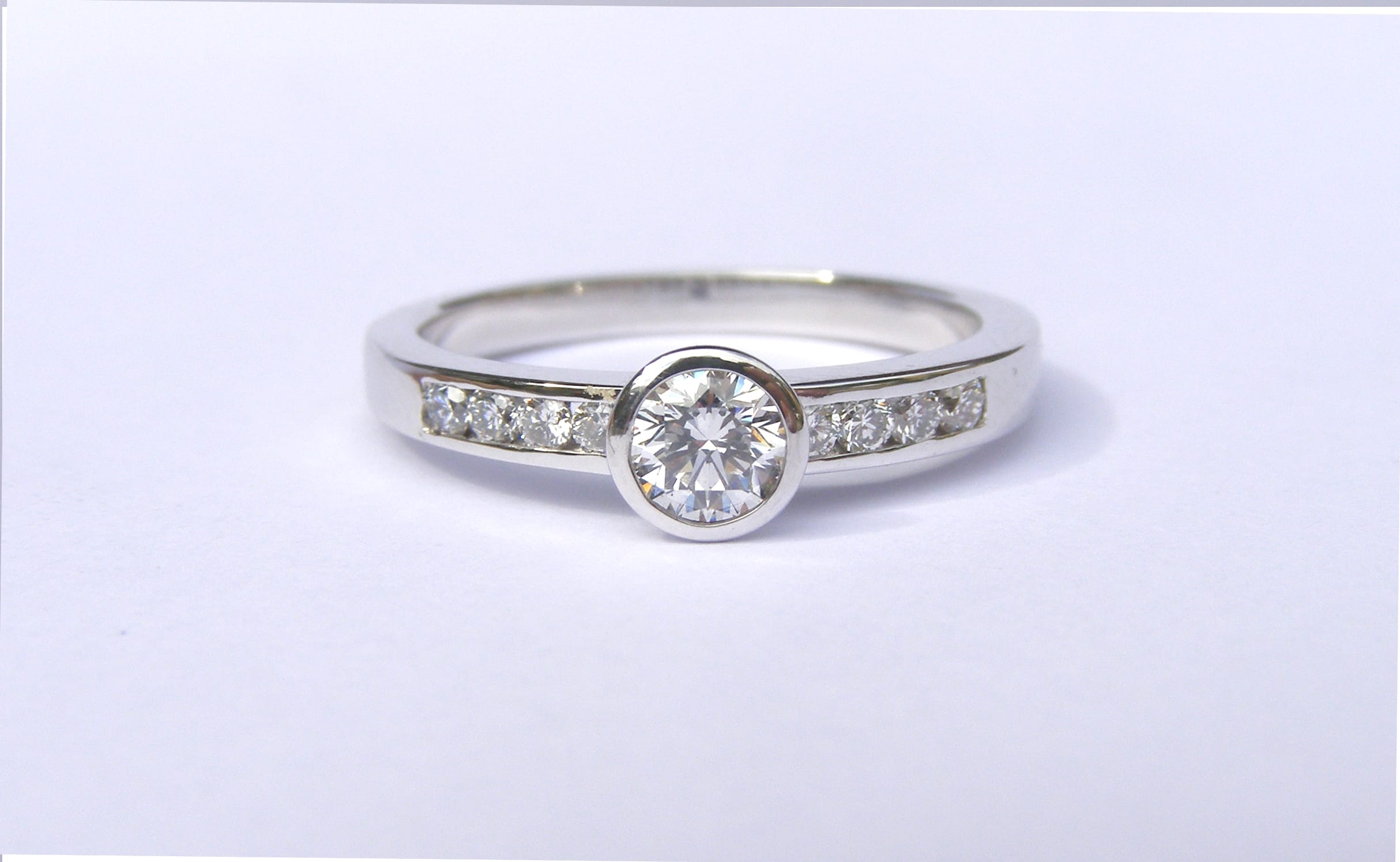 18ct Recycled White Gold and Ethical Diamond Engagement Ring