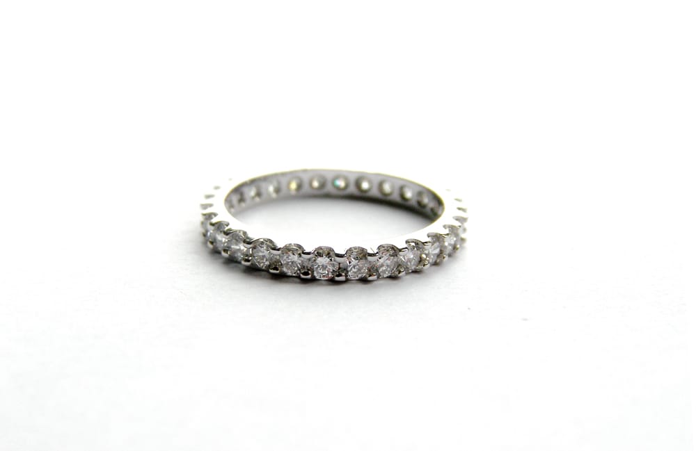 18ct White Gold and Diamond Eternity Band