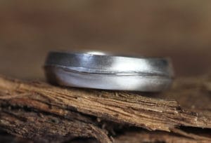 18ct Fairtrade gold with brushed finish
