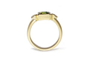 18ct recycled yellow gold with sapphires