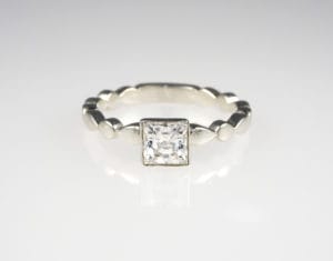 Yellow Gold and Ruby Art Deco Solitare