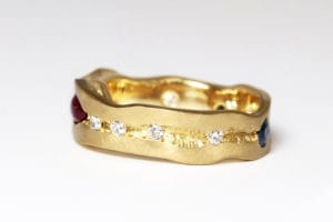 recycled gold sapphires rubies and diamonds