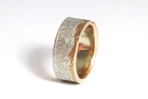 rose and white gold reticulated