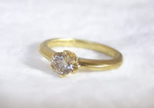 Fairtrade yellow gold and diamond in bespoke design
