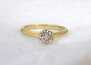 Zoe Pook Jewellery Fairtrade yellow gold and diamond in bespoke design