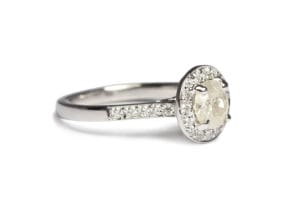 18ct Fairtrade gold salt and pepper diamond