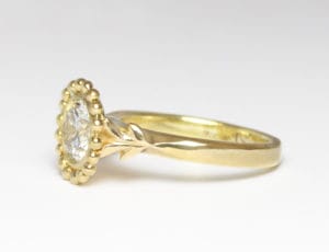 18ct Fairtrade gold with diamond
