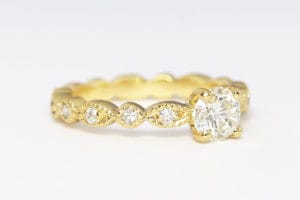 yellow gold with diamonds