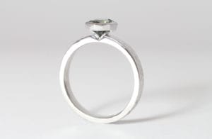 Parti sapphire in Fairtrade gold by Zoe Pook Jewellery