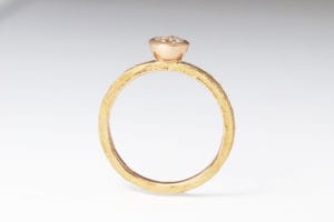 18ct rose gold reticulated finish with Australian diamond