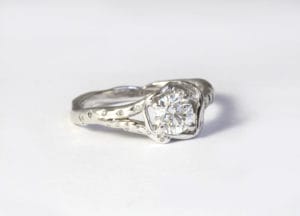 18ct Fairtrade gold with diamonds by Zoe Pook Jewellery