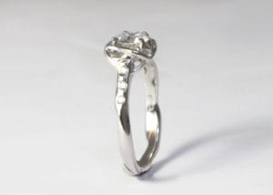 18ct Fairtrade gold with diamonds