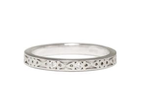18ct white gold with diamonds