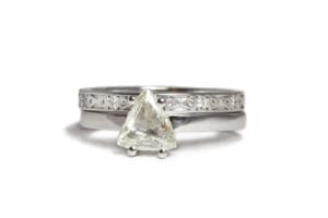 18ct white gold with diamonds