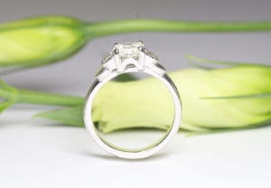 18ct Fairtrade white gold bespoke design with diamonds