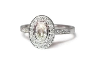 Platinum with diamonds