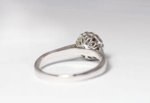 18ct Fairtrade white gold with diamonds and bespoke setting by Zoe Pook Jewellery
