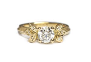 18ct recycled gold with created diamond