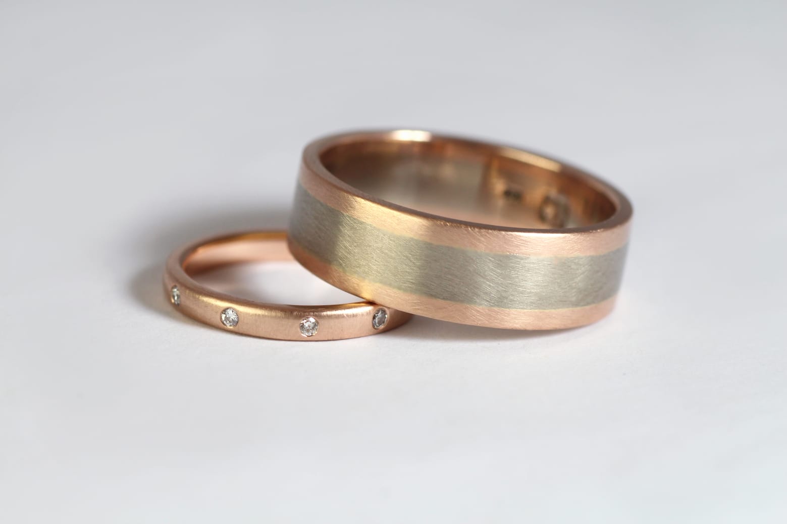 18ct Fairtrade gold his and hers wedding bands