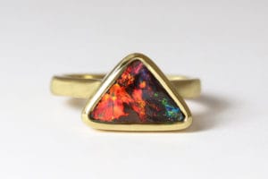 18ct Fairtrade gold with opal