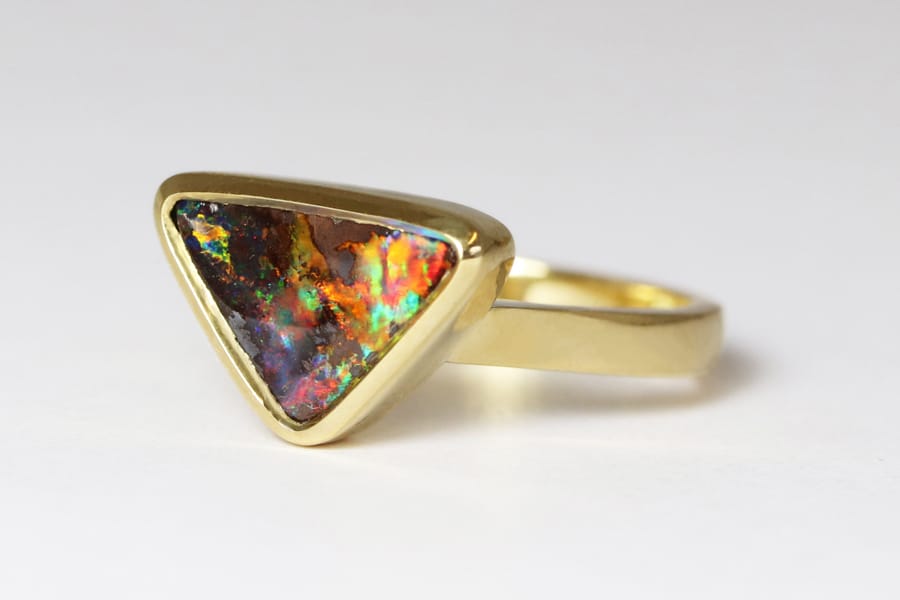 18ct Fairtrade gold with opal