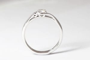 18ct Fairtrade gold with diamond by Zoe Pook Jewellery