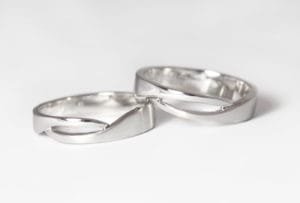 18ct Fairtrade white gold bespoke design by Zoe Pook Jewellery