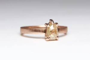 Salt and pepper diamond in rose gold