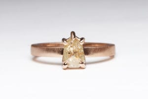 Salt and pepper diamond in rose gold