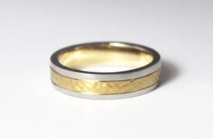 18ct Fairtrade gold 2 tone ring