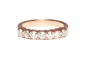 rose gold with diamonds