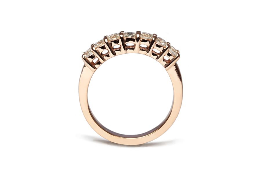 rose gold with diamonds