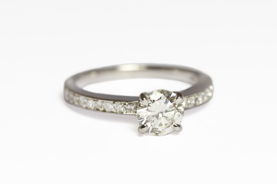platinum ring with diamonds