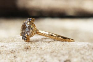 Spinel, sapphire and diamonds