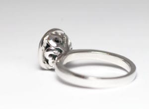 18ct Fairtrade gold with sapphire by Zoe Pook Jewellery